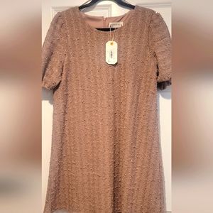 Mauve short sleeve Cocktail  Dress